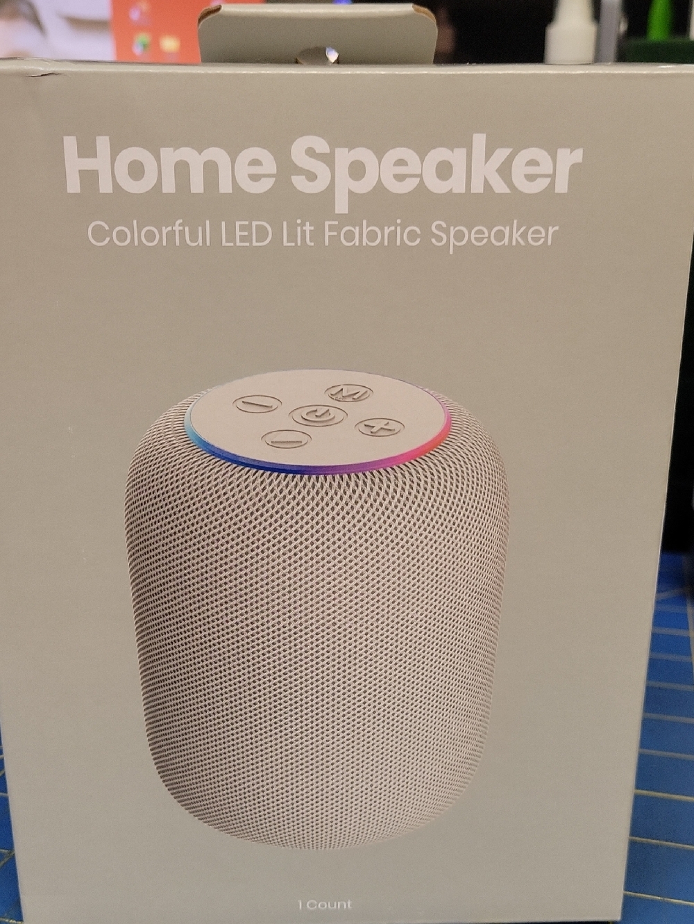 Home Speaker Colorful LED Lit Fabric Speaker - NWT